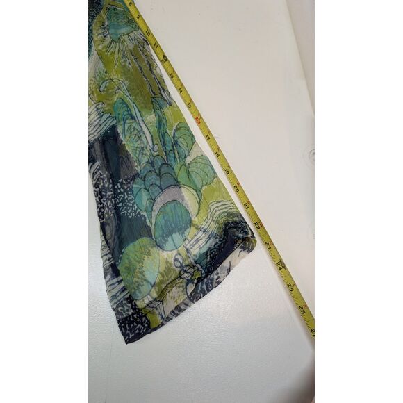 Sigal A Los Angeles Abstract Paisley Silk V-Neck Blouse, size S - Picture 8 of 9